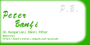 peter banfi business card